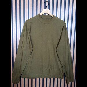 Urban Outfitter Shirt Medium Womens Green Mock Neck Long Sleeve Stretch